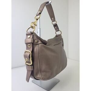Vintage Y2K Coach Zoe Purse Metallic Bronze Leather Shoulder Hobo Bag